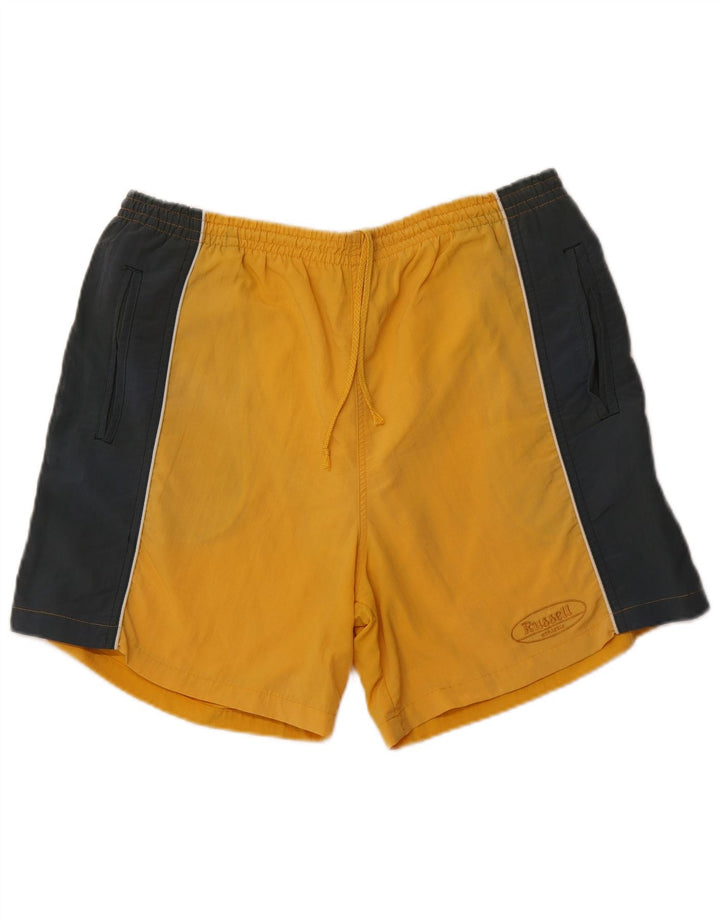 RUSSELL ATHLETIC Short de Bain Homme XL Nylon Colorblock Jaune