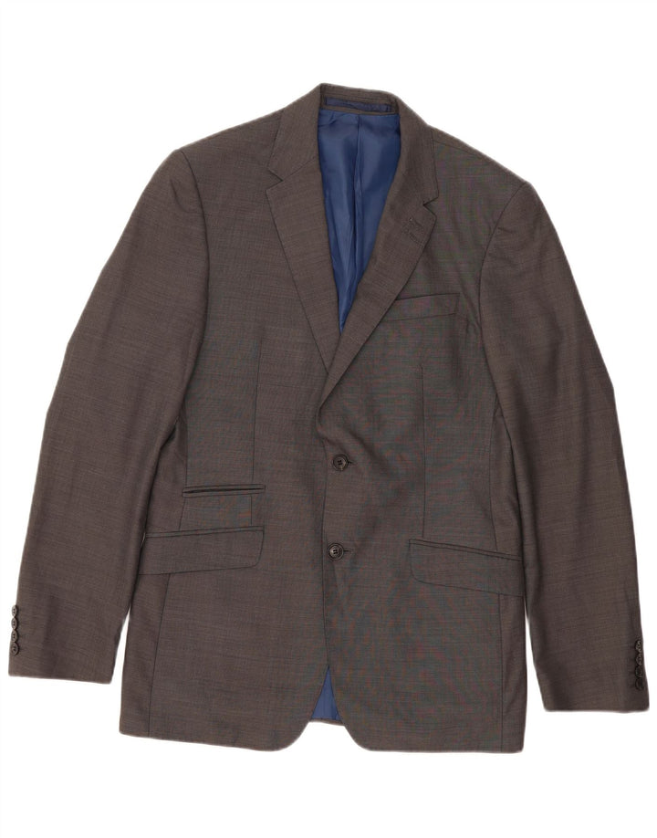 Marks & Spencer Veste blazer à 2 boutons pour homme EU 48 Gris moyen Polyester