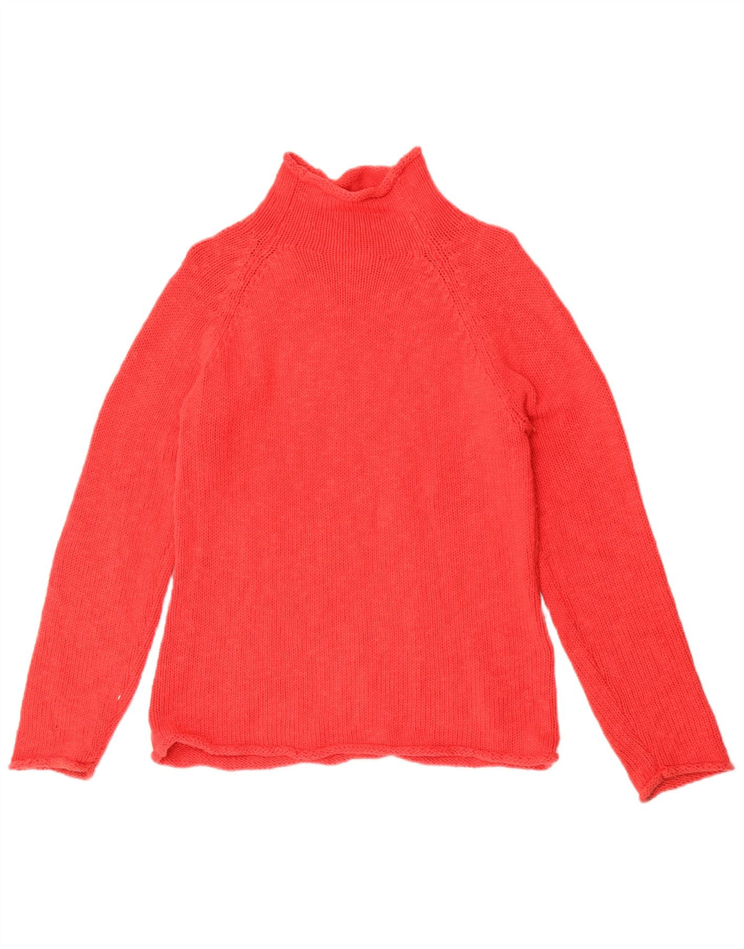 L.L.Bean Pull col roulé pour femme en coton rouge moyen UK 12