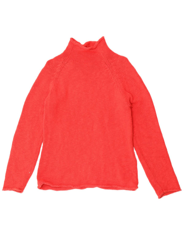 L.L.Bean Pull col roulé pour femme en coton rouge moyen UK 12