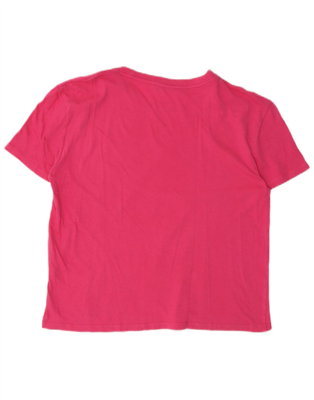 Zara T-Shirt Femme Top UK 14 Coton Rose Moyen