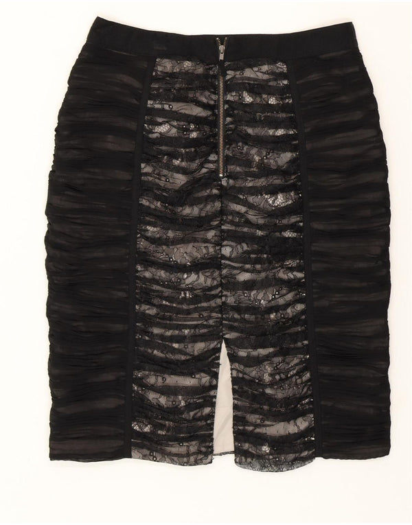 COAST Jupe crayon en dentelle pour femme UK 10 Small W28 Noir Polyester