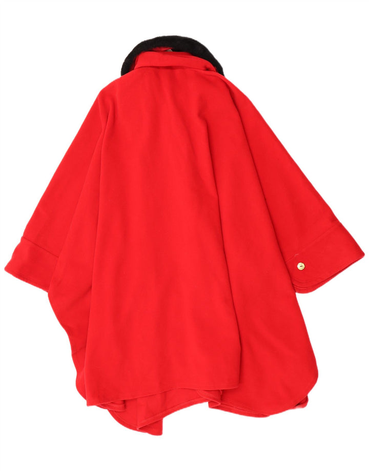 Manteau Poncho Femme Vintage Taille Unique Rouge