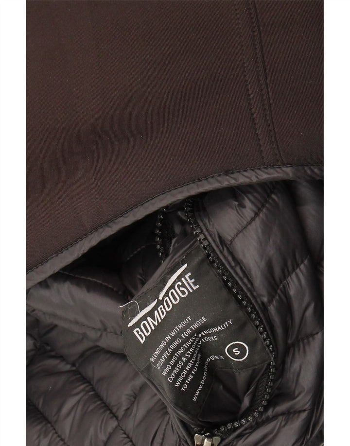 Bomboogie Veste matelassée à capuche pour homme UK 36 Small Noir Polyester