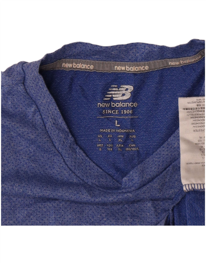 New Balance T-Shirt Homme Haut Large Bleu Polyester