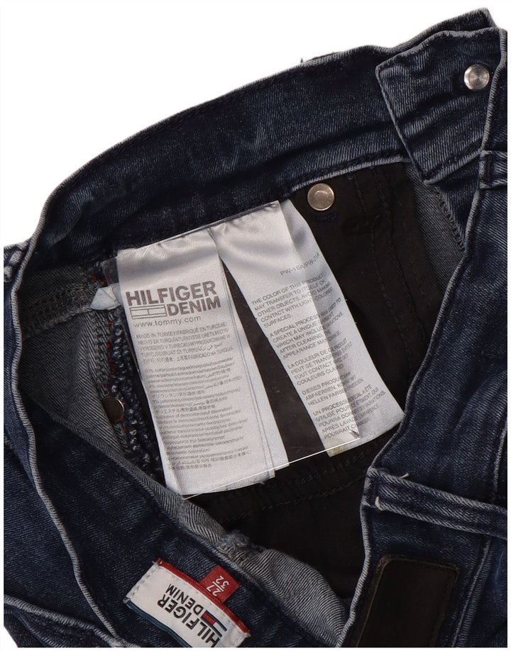 TOMMY HILFIGER Jean Skinny Taille Mi-Haute Femme W27 L30 Bleu Coton