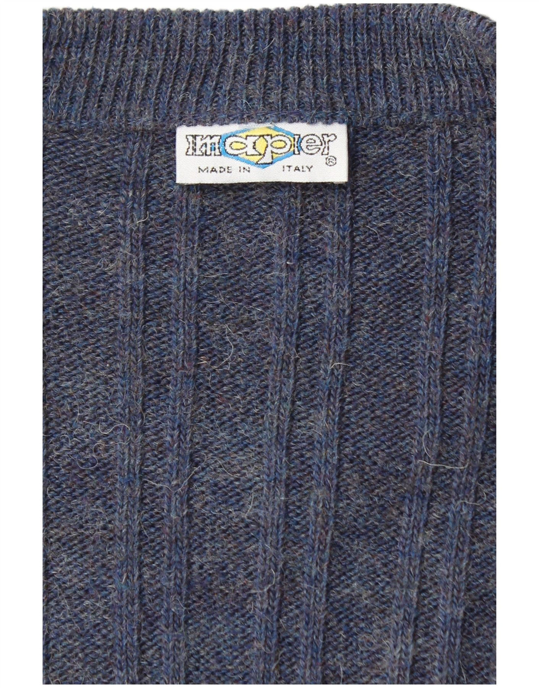 Imapier Cardigan Homme Pull Large Bleu Marine Moucheté
