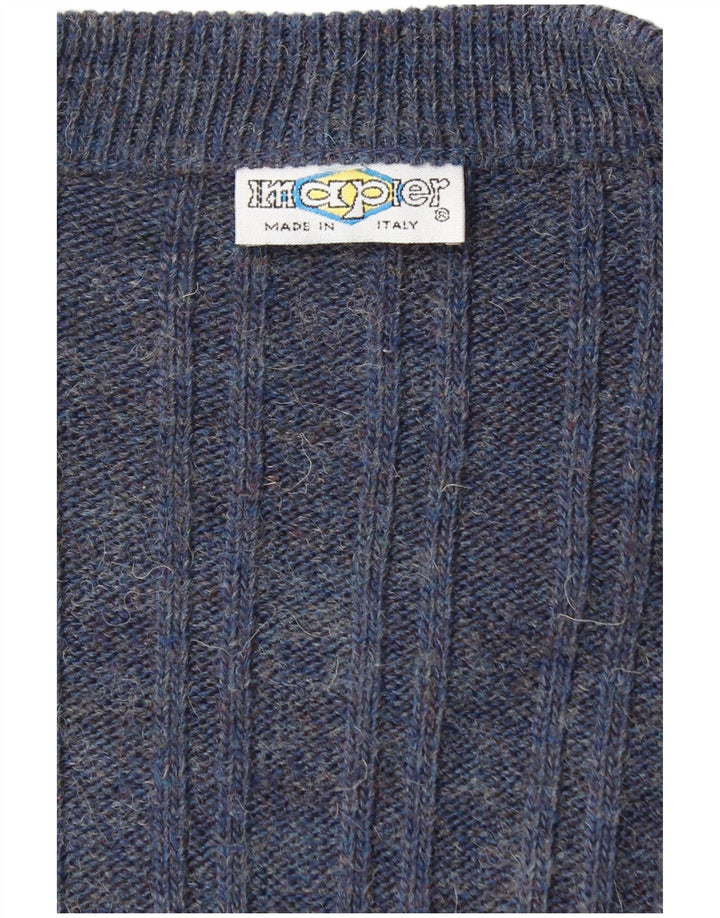 Imapier Cardigan Homme Pull Large Bleu Marine Moucheté