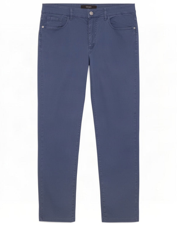 Liu Jo Pantalon décontracté slim pour homme IT 50 Large W34 L29 Bleu Coton