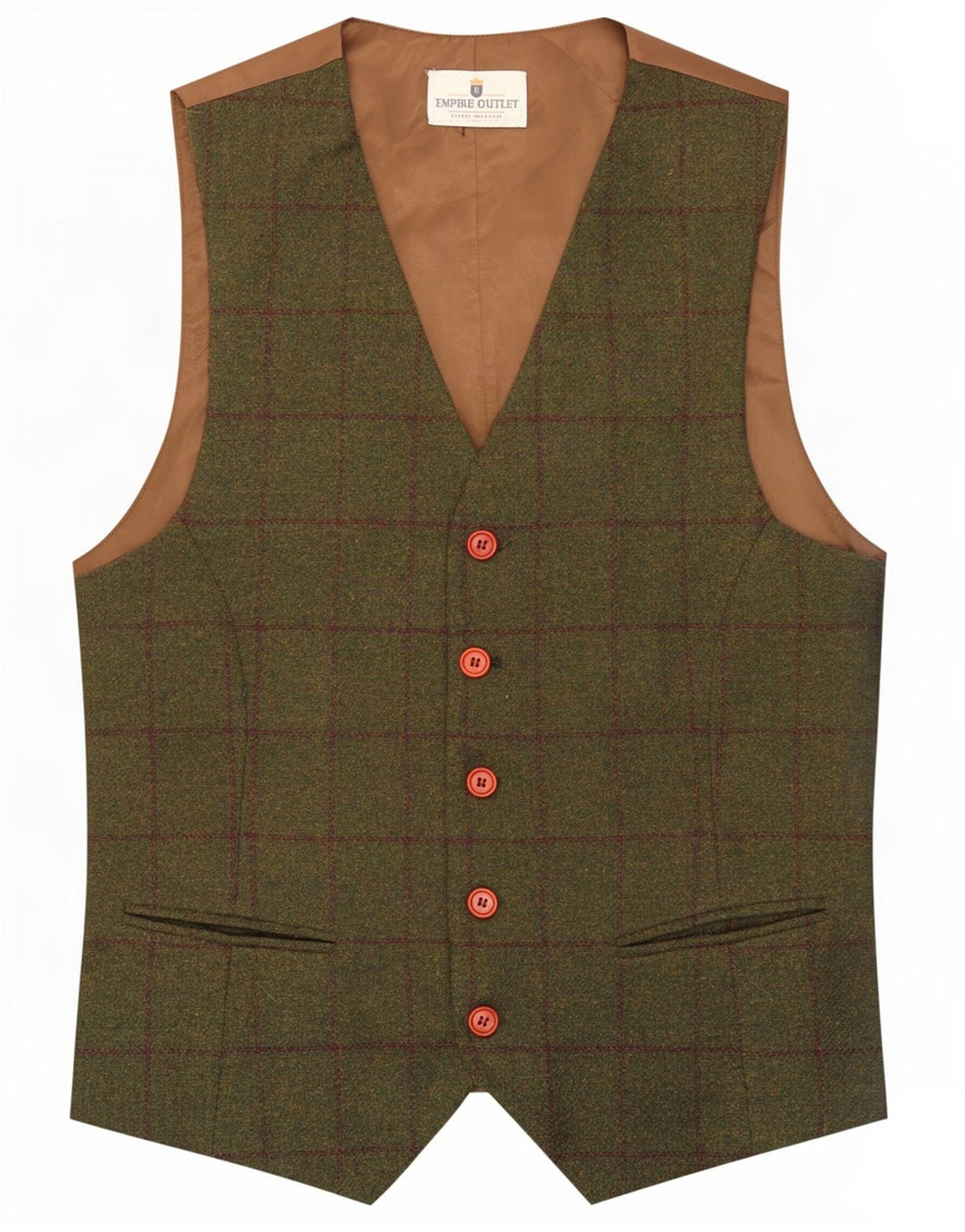gilet homme vintage petit chèque vert