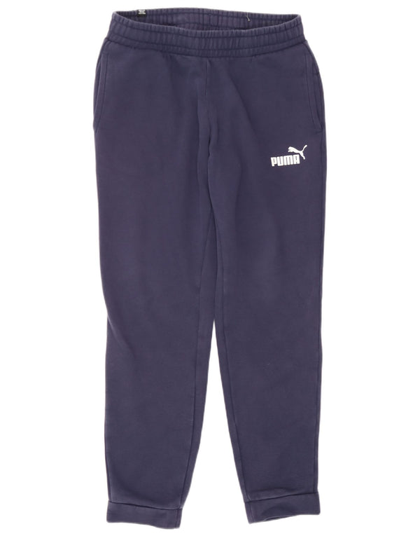 Puma Pantalon de survêtement pour femme Joggers UK 12 Bleu marine moyen Coton