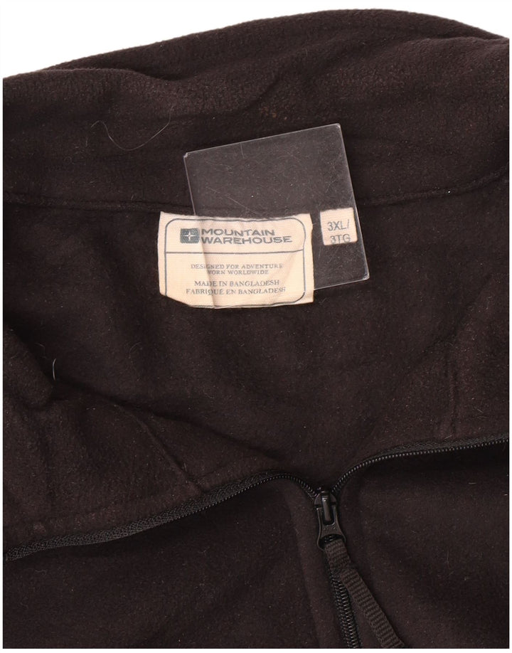 Mountain Warehouse Pull polaire à col zippé pour homme 3XL Noir