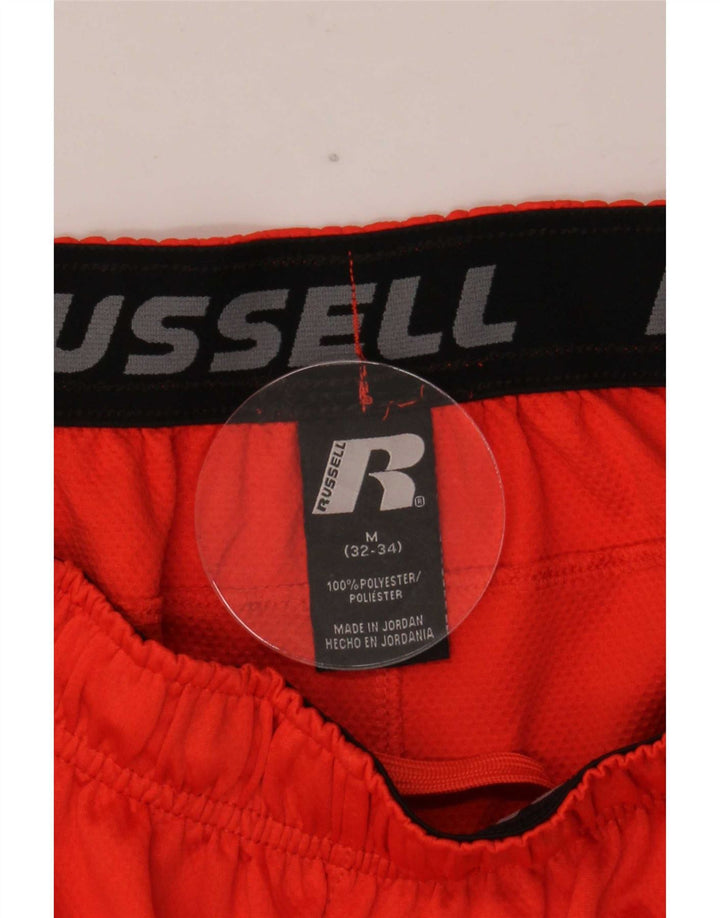 Russell Athletic Short de sport pour homme en polyester color block rouge moyen