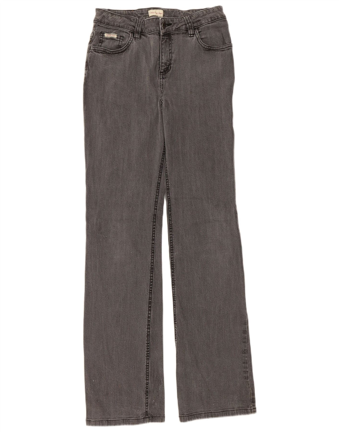 CALVIN KLEIN Jean Bootcut Femme W28 L32 Gris