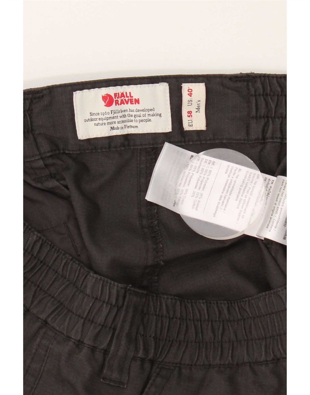 Fjall Raven Short Cargo Homme W40 XL Gris Polyester