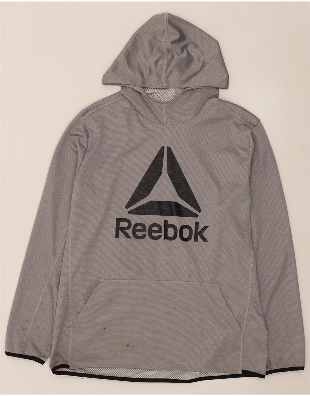 REEBOK Pull à capuche graphique pour homme XL Gris Polyester