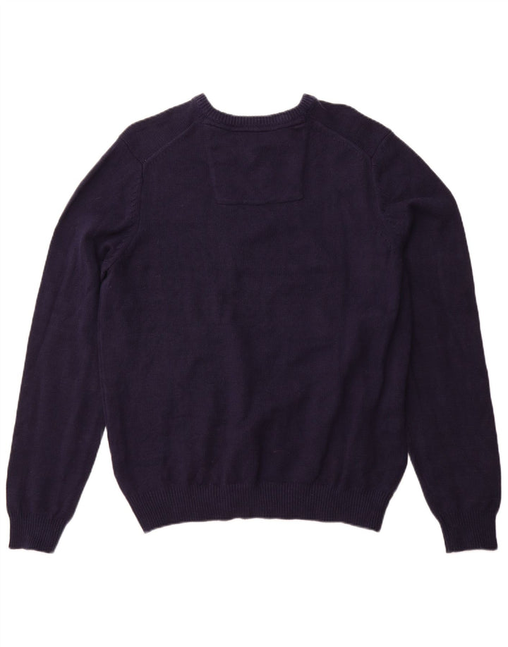 IZOD Pull col V Homme Grand Bleu Marine Coton