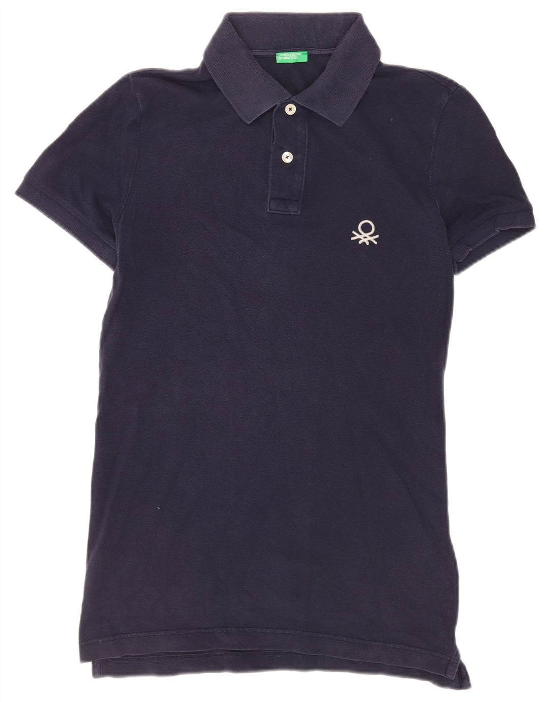Benetton Polo Homme Bleu Marine Moyen Coton