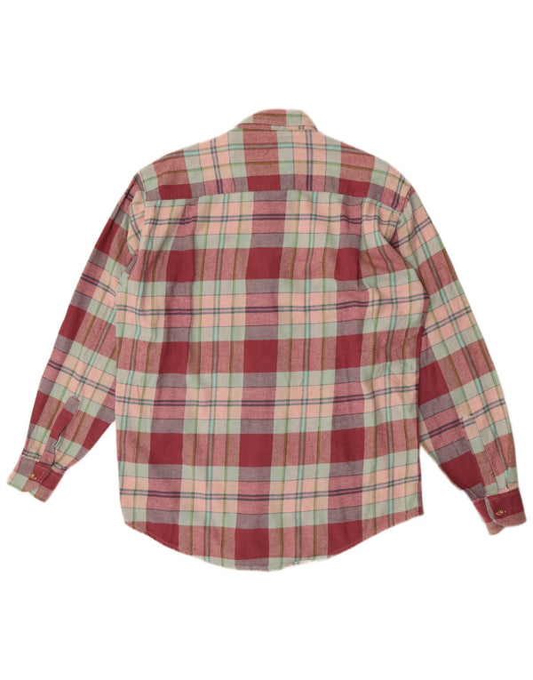 vintage Chemise en flanelle homme Taille 40 15 3/4 Chèque rouge moyen