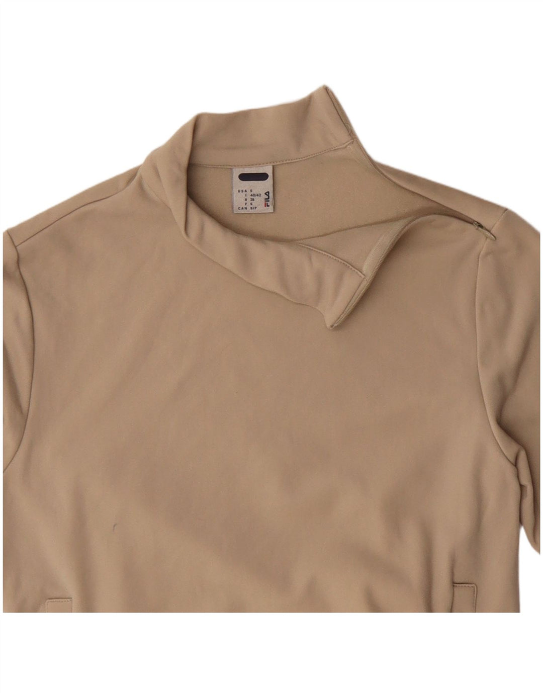 Fila Sweat-shirt à col zippé pour femme UK 10 Small Beige