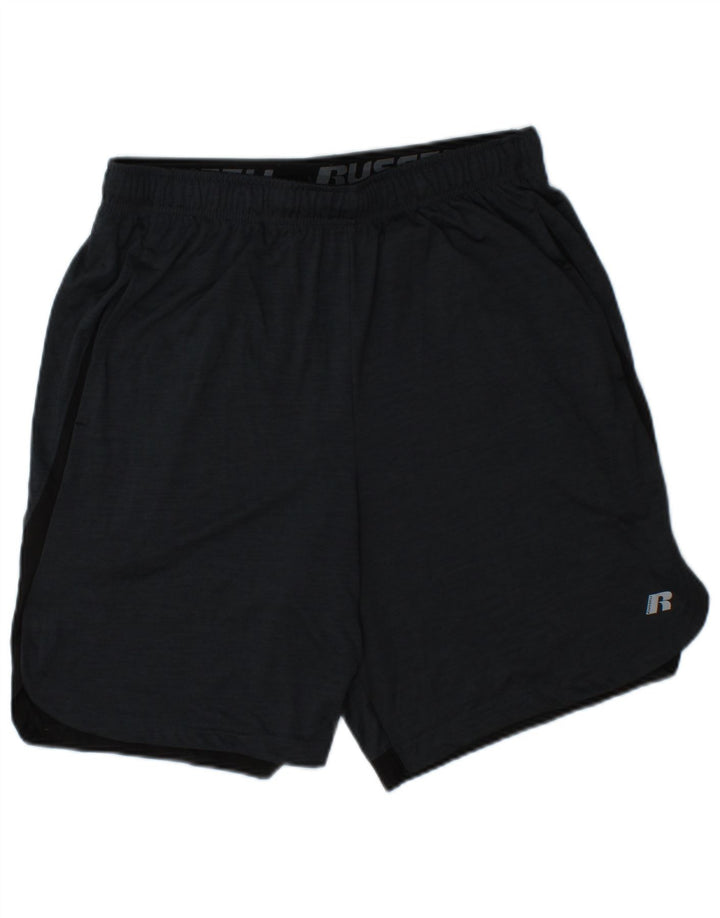 RUSSELL ATHLETIC Short de Sport Dri-Power Homme Gris Moyen Colorblock