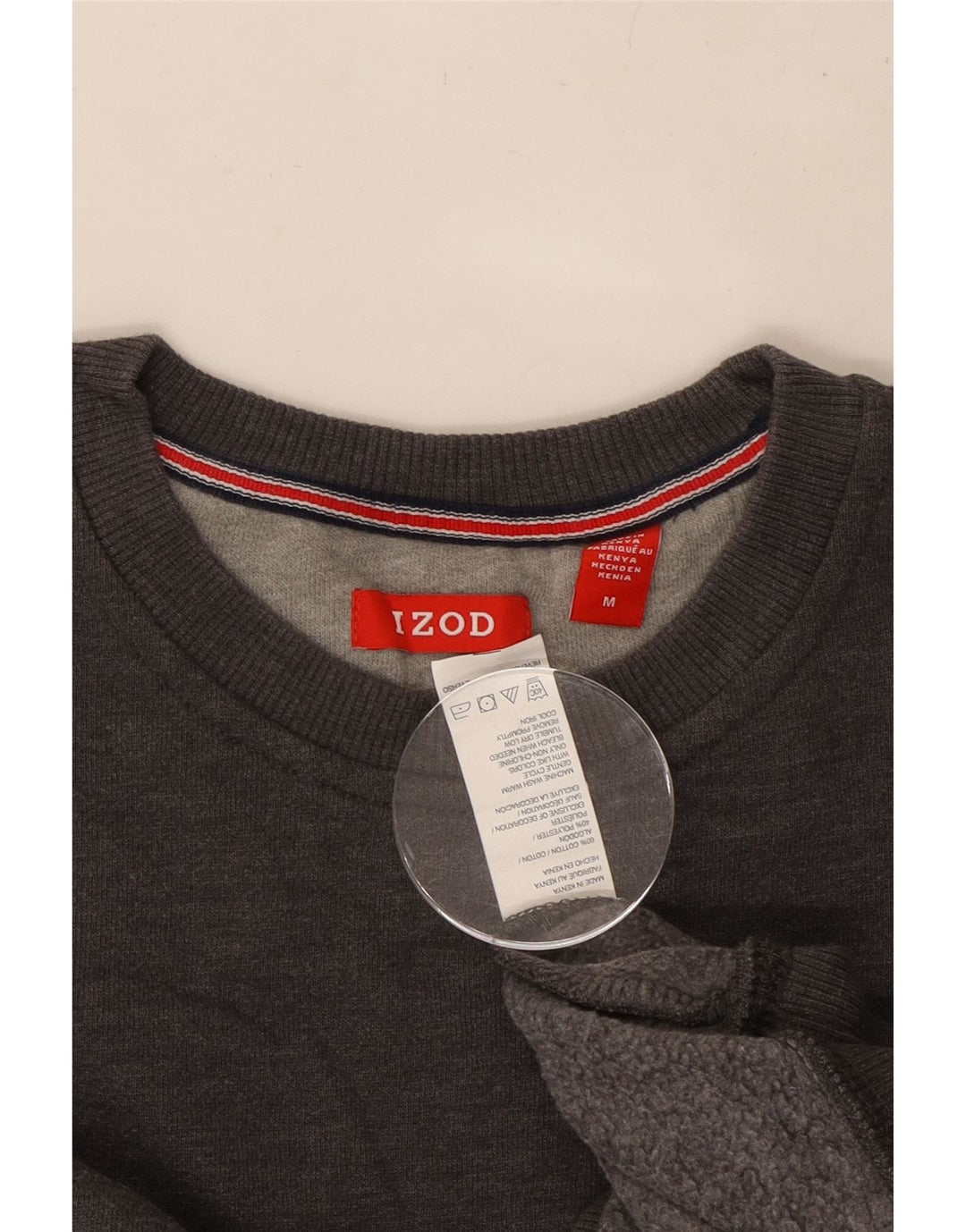 IZOD Sweat-Shirt Homme Gris Moyen Coton