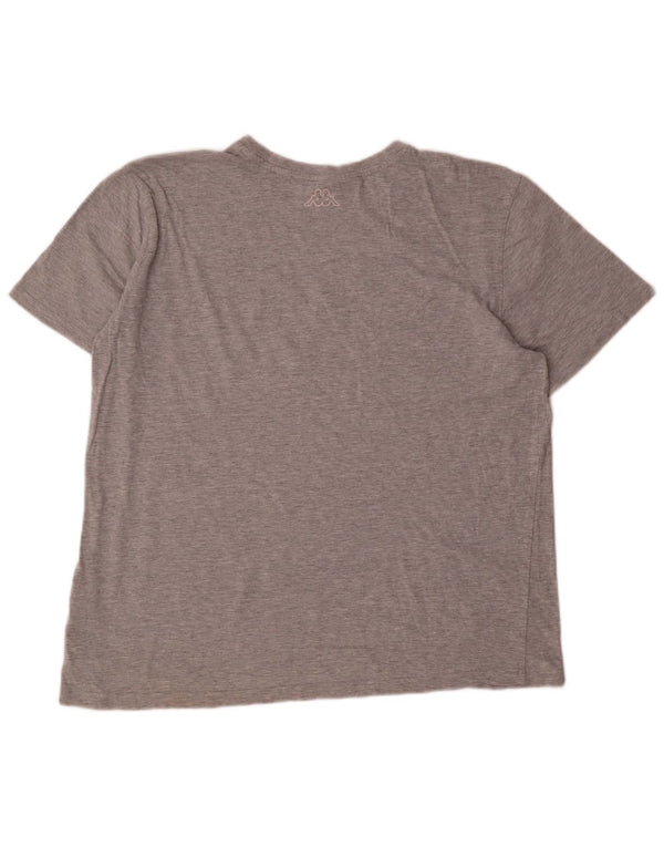 Kappa T-Shirt Graphique Homme Top 2XL Gris Coton