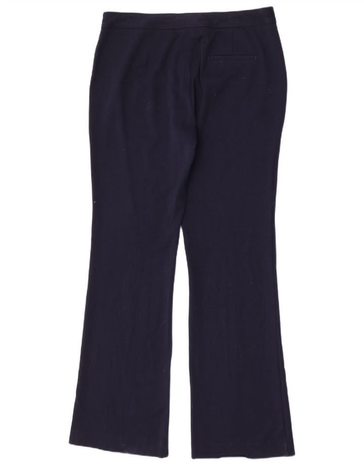 Pantalon décontracté bootcut femme Zara XL W32 L34 bleu marine polyester
