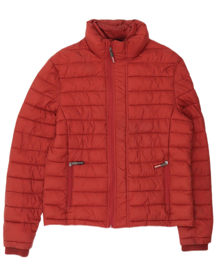 Superdry Veste matelassée pour hommes UK 40 Large Bourgogne Nylon