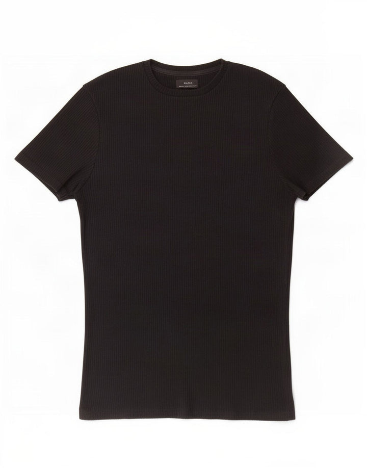 Zara T-Shirt Homme Haut Large Noir
