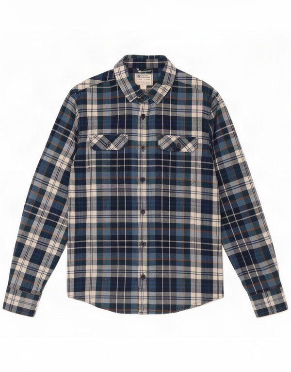 Mountain Warehouse Chemise en Flanelle Homme Bleu Marine à Carreaux Moyen