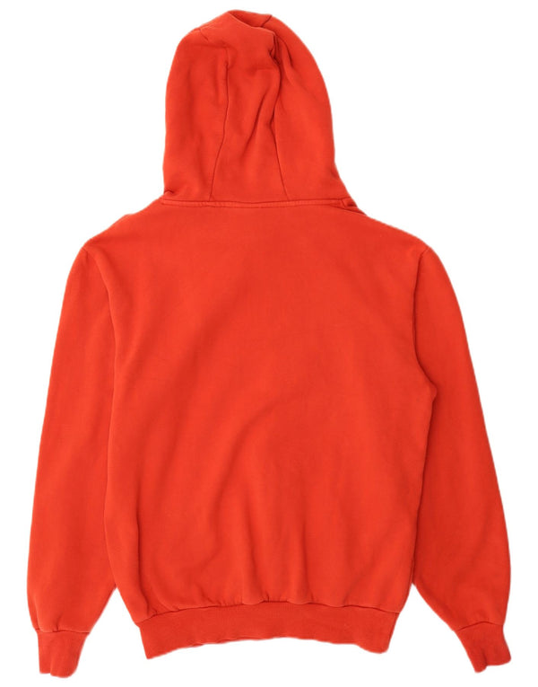 Ellesse Pull à capuche graphique coupe ample pour femme UK 12 Rouge moyen en coton