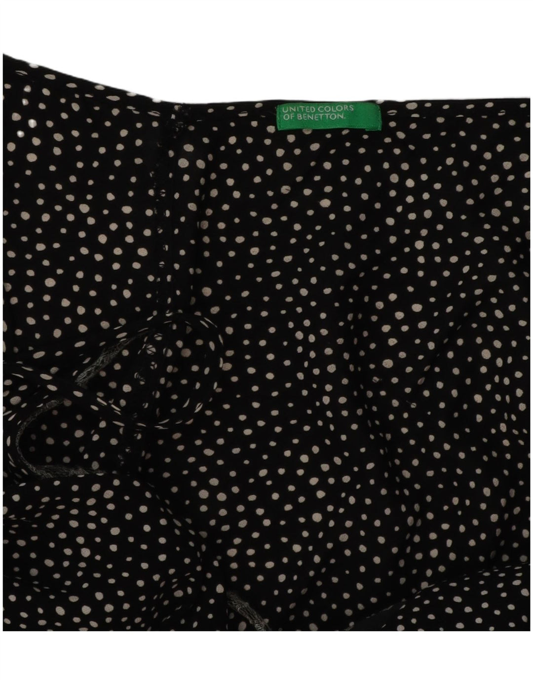 BENETTON Chemisier sans manches pour femme UK 10 Petit Noir à pois