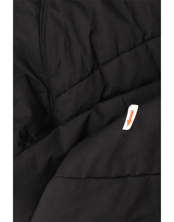 Adidas Manteau coupe-vent à capuche pour femme UK 16 Large Noir Polyester