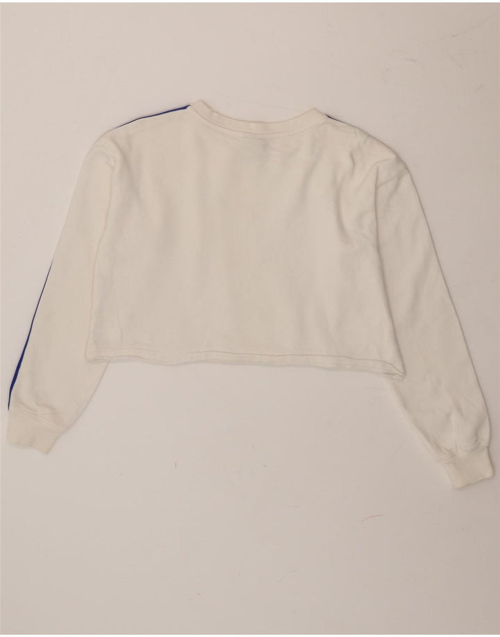 Champion Sweat-shirt graphique surdimensionné pour femme UK 10 Petit Blanc