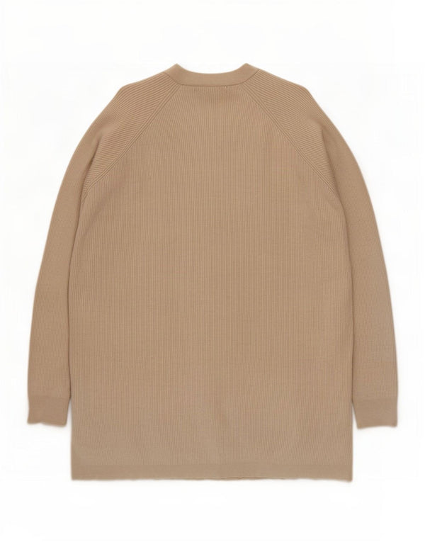 Marks & Spencer Pull Cardigan Ouvert pour Femme UK 14 Viscose Beige Moyen