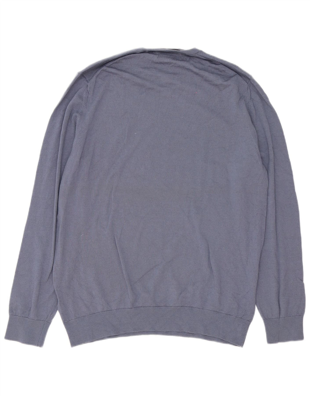 Autograph Pull col rond pour homme XL en laine mérinos bleue