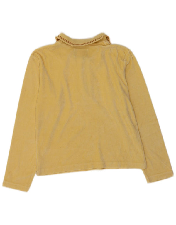 Lee Polo court à manches longues pour femme UK 18 XL Jaune Coton