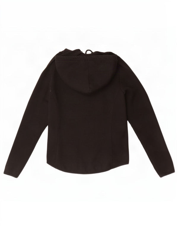 Superdry Pull à capuche zippé pour femme UK 12 Polyester noir moyen