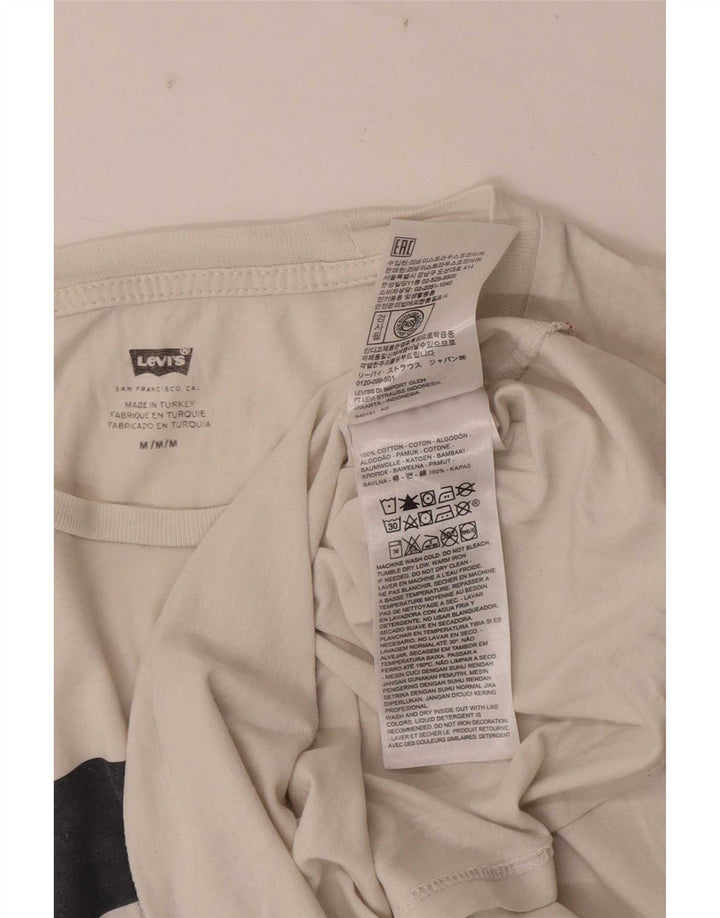 Levi's Tee-Shirt Graphique Homme Blanc Moyen Coton Colorblock
