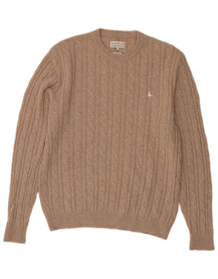 JACK WILLS Pull à col rond The Marlow pour homme, grand beige