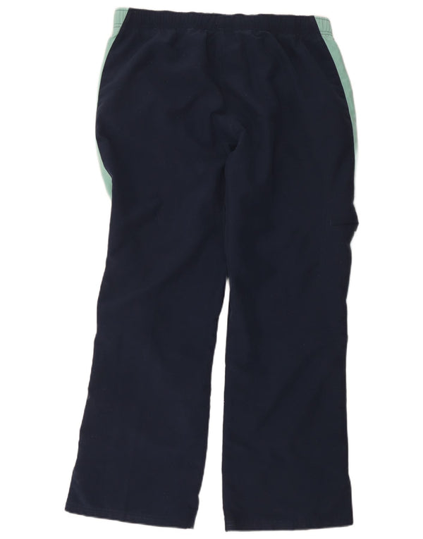 Reebok Pantalon De Survêtement Regular Femme UK 14 Large Bleu Marine Colourblock