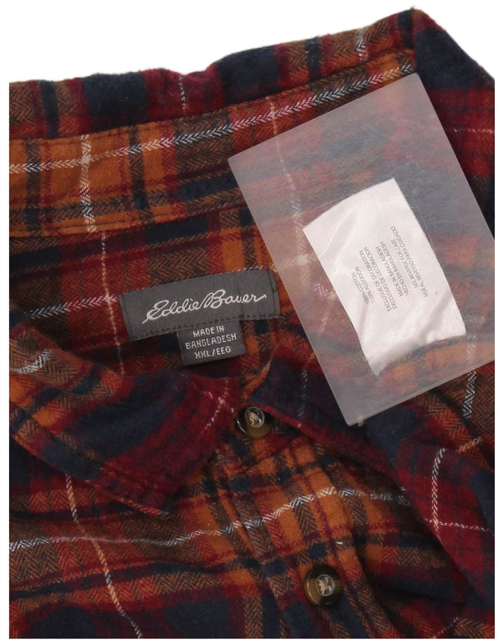 Eddie Bauer Chemise en flanelle pour homme 2XL en coton à carreaux multicolores