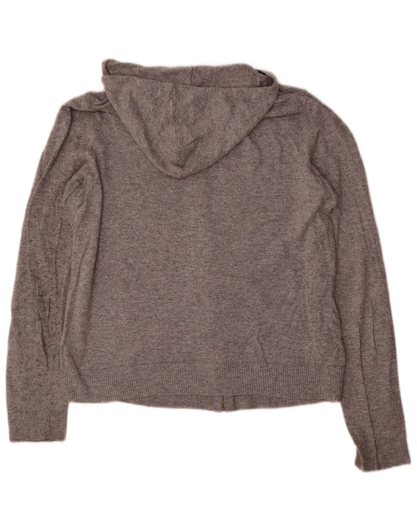 LAURA ASHLEY Cardigan à capuche pour femme - Pull week-end - UK 14 - Grand gris