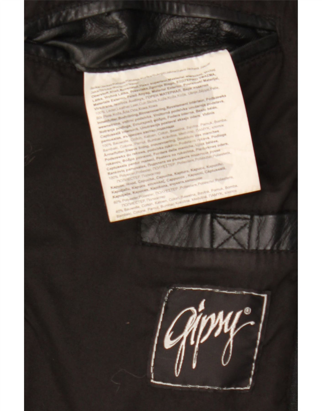 Gipsy Veste en cuir pour homme UK 40 Grand cuir noir