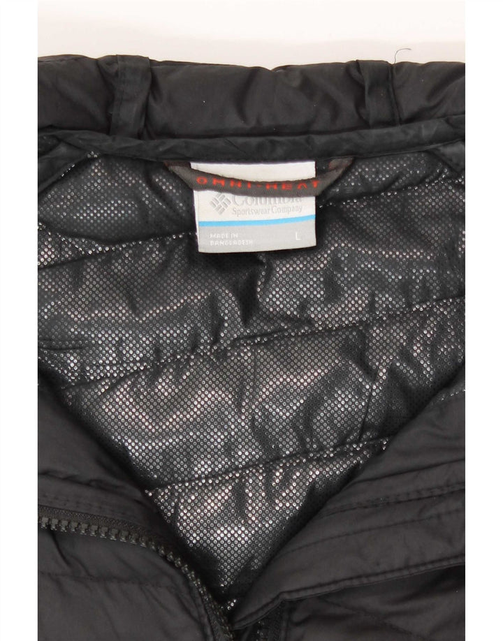 Columbia Veste matelassée à capuche pour femme UK 16 Large Noir Polyester