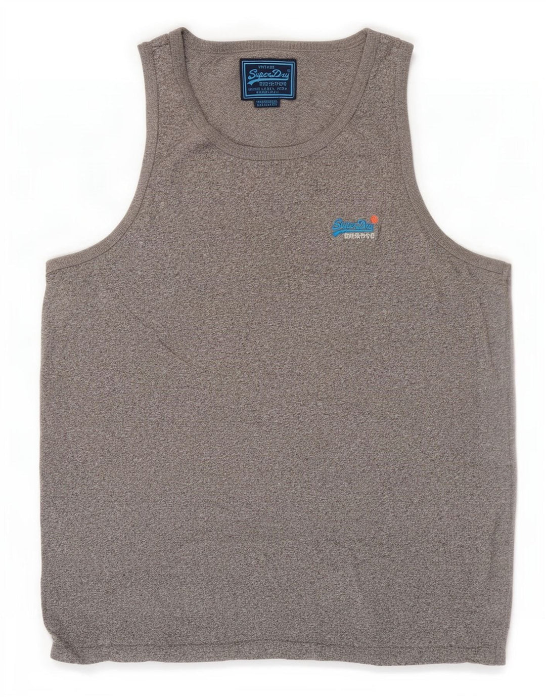 Superdry Débardeur Homme 2XL Bleu Moucheté Coton