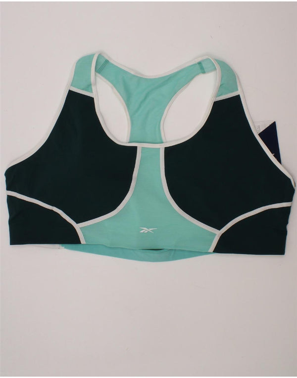 Reebok Haut Speedwick pour Femme UK 26/28 4XL Turquoise Colourblock Sports
