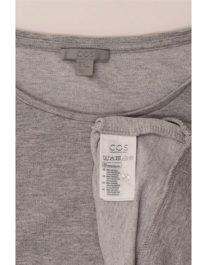 Cos Haut oversize à manches longues pour femme UK 44 Viscose mouchetée gris moyen