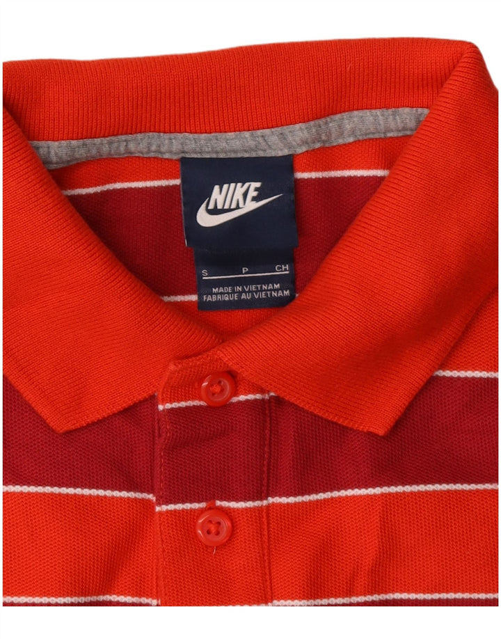 Nike Polo graphique pour homme Petit rayé rouge